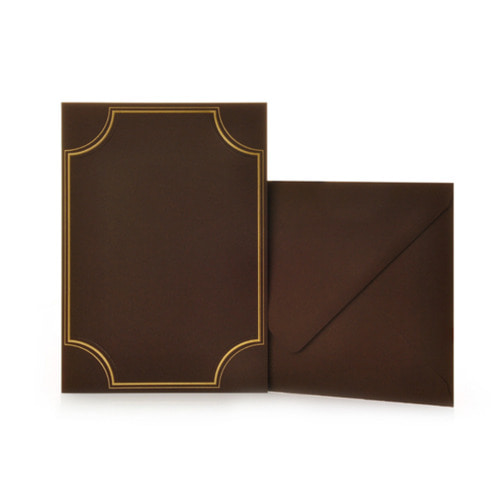 Photo Card_Gold on Brown