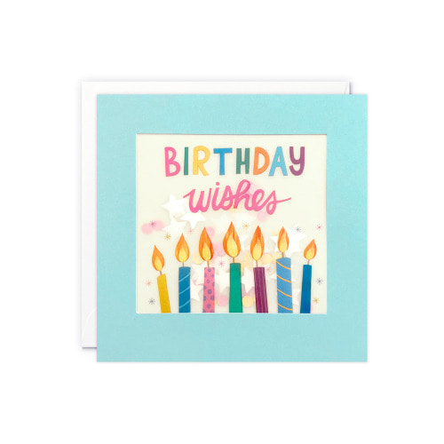 Birthday candles paper shakies card