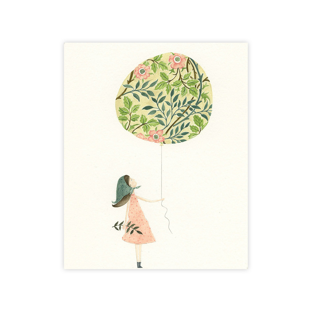 girl &amp; floral balloon