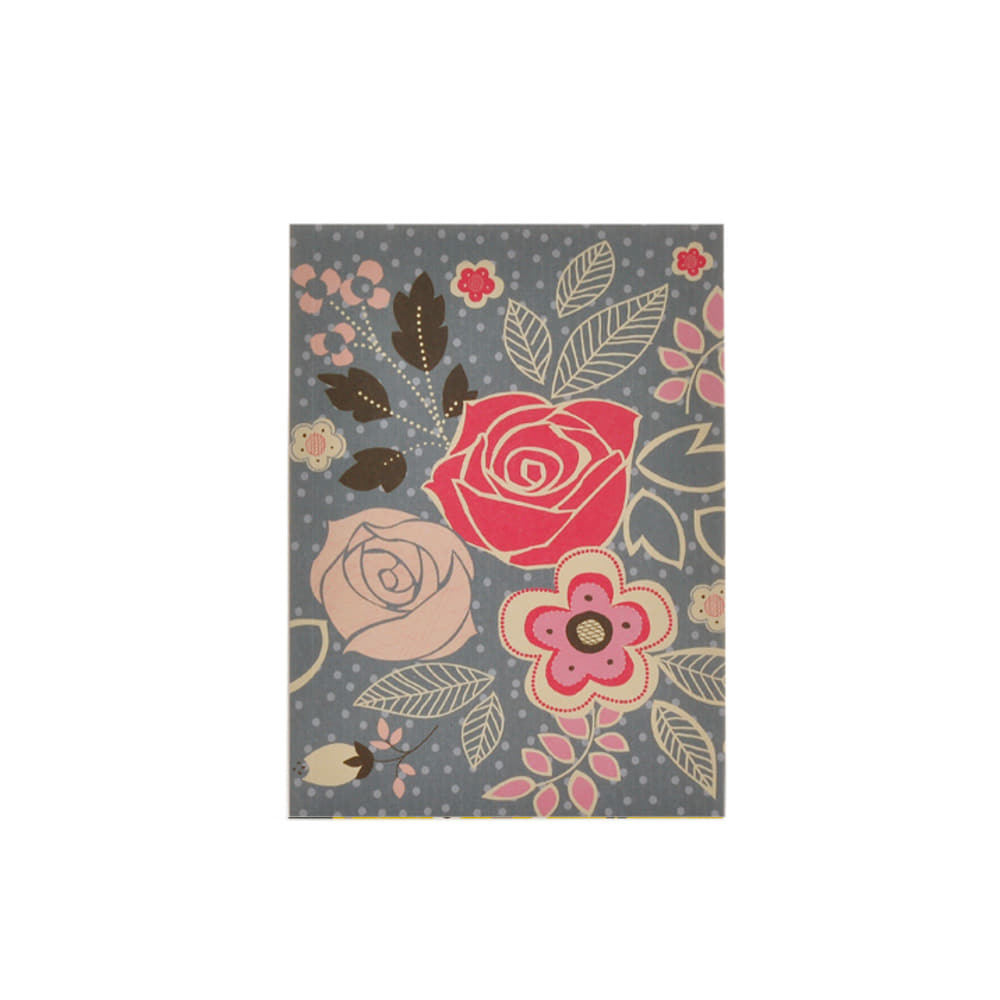A6 Note Book_Pink and Gray Floral