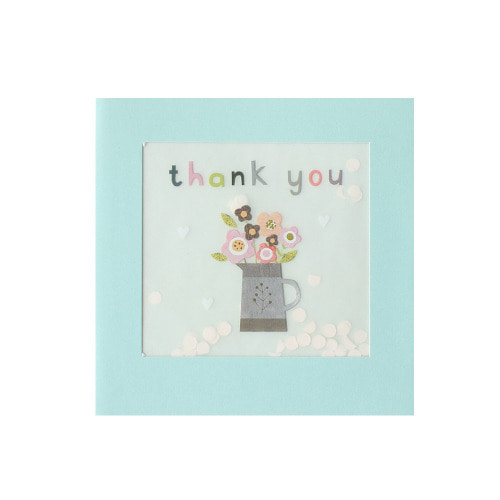 thank you flower jug shakies card