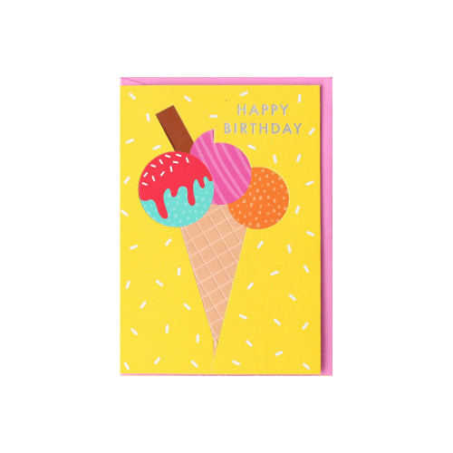 Fold Card _ ice cream cone