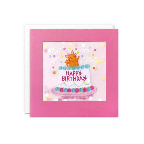 Shakies Card_Cat in birthday cake