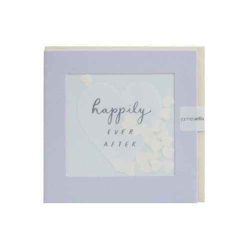 Happily ever after heart paper shakies card