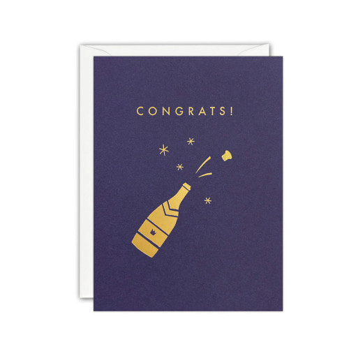 congrats champagne minnows card