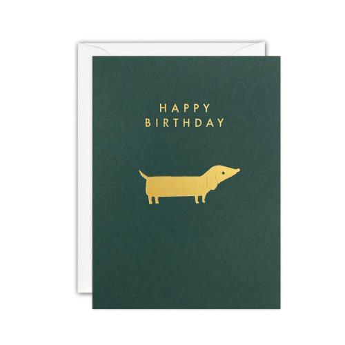birthday dachshund minnows card